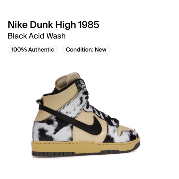 Nike Dunk High 1985 Black Acid Wash - BRAND NEW IN BOX (ordered from StockX) - Picture 2 of 3
